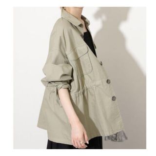 SLOBE IENA - slobe iena オックス CPO シャツ ブルゾン 白 SLOBE IENA - slobe iena オックス CPO シャツ ブルゾン 白