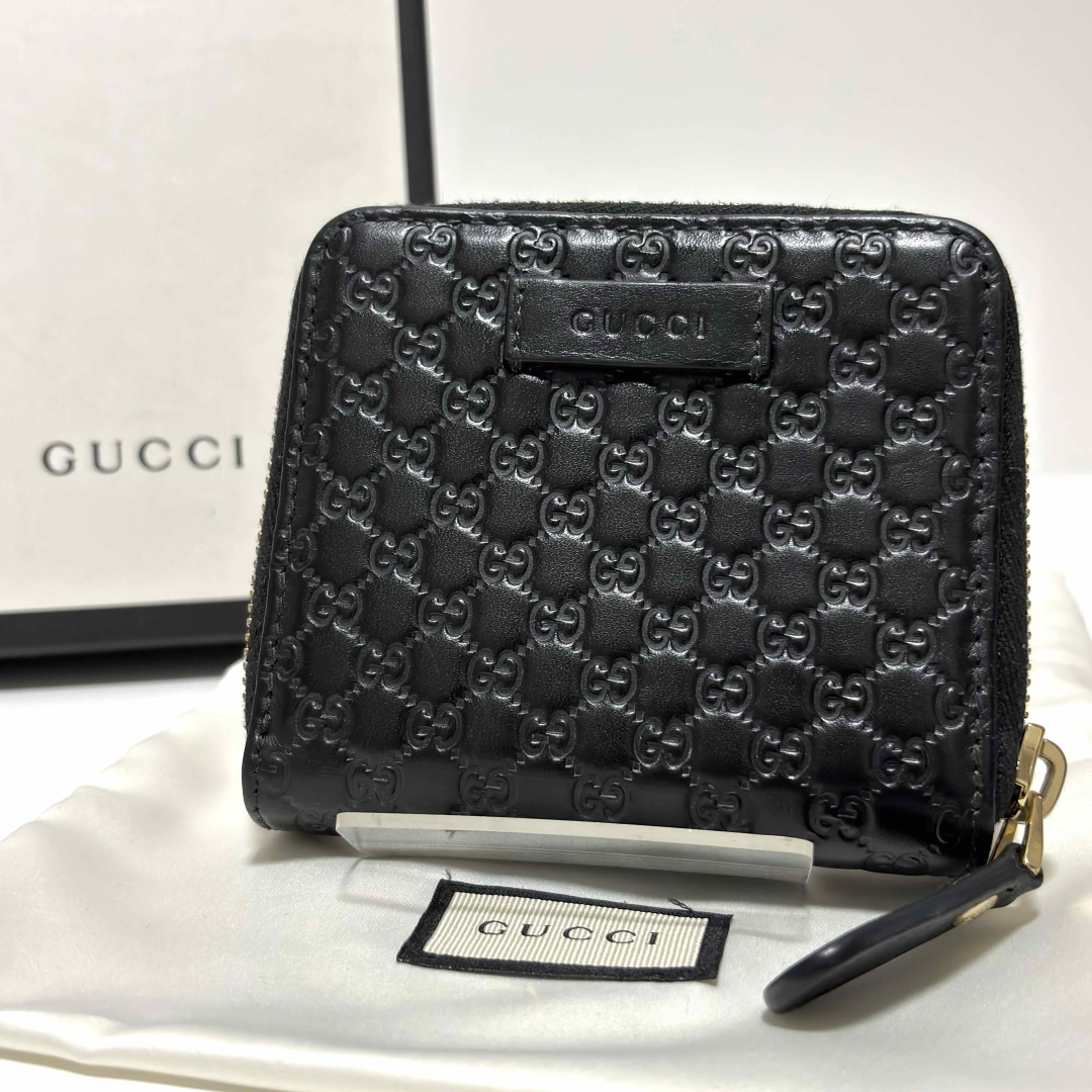 GUCCI - 175✨美品✨GUCCI グッチ 二つ折り財布 マイクロシマ GUCCI - 175✨美品✨GUCCI グッチ 二つ折り財布 マイクロシマ