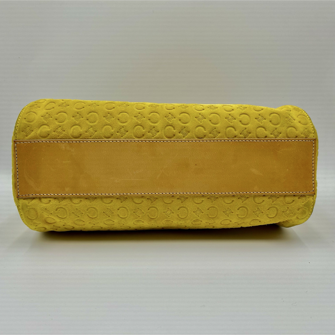CELINE - CELINE ミニボストンバッグ スエード イエロー CELINE - CELINE ミニボストンバッグ スエード イエロー