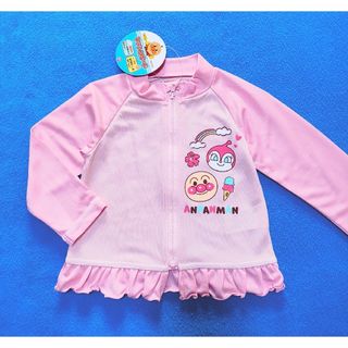 アンパンマン(アンパンマン)の90cm　新品　アンパンマン　女の子ラッシュガード　ピンク(水着)
