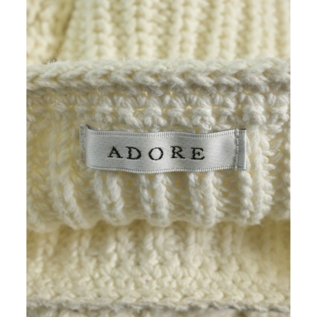 ADORE - ADORE アドーア ニット・セーター 38(M位) 白 【古着 ADORE - ADORE アドーア ニット・セーター 38(M位) 白 【古着