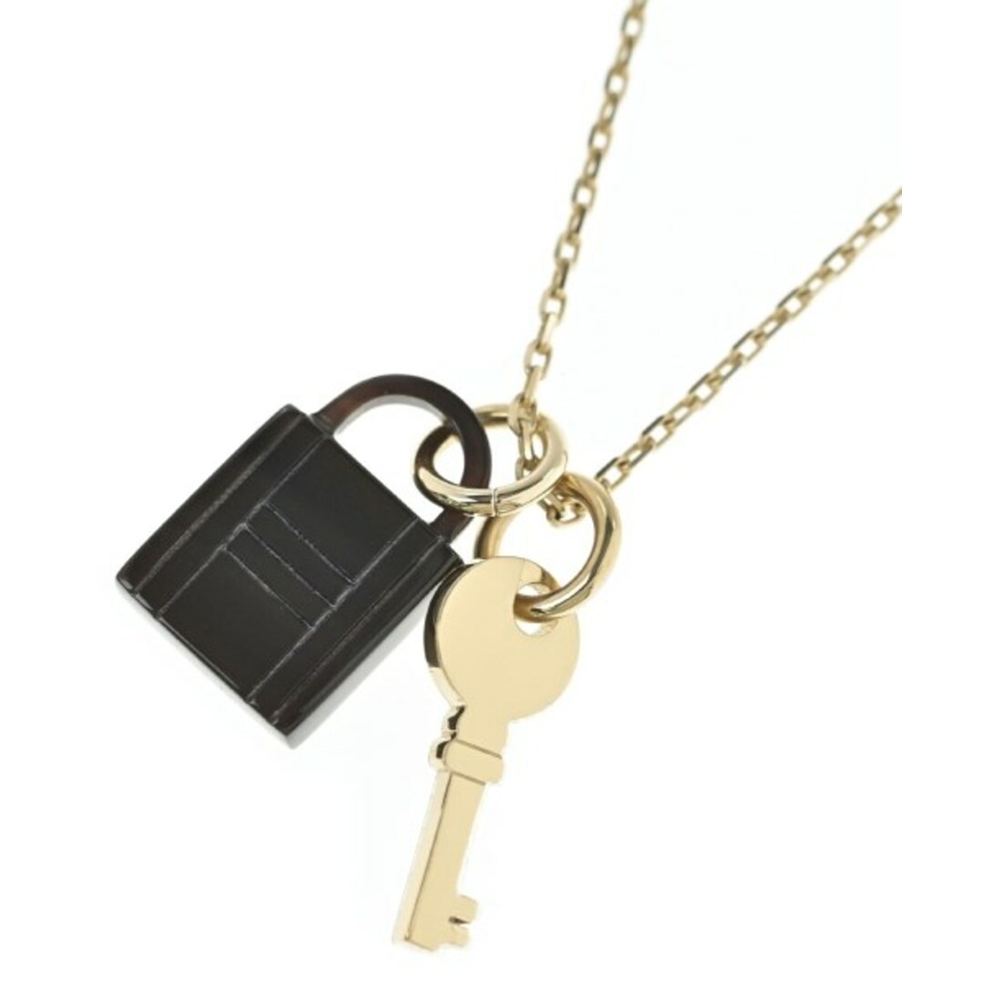 HERMES - HERMES エルメス ネックレス - ゴールドx黒 【古着 HERMES - HERMES エルメス ネックレス - ゴールドx黒 【古着