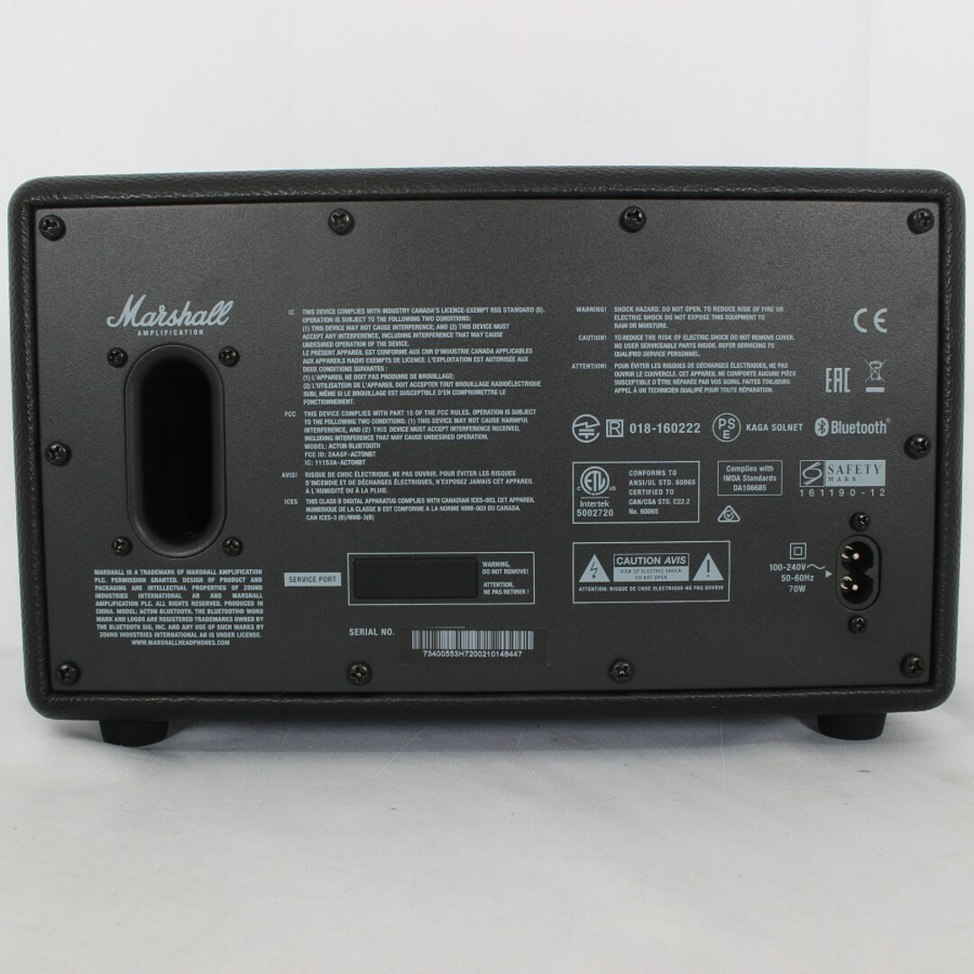 Marshall - 【美品】Marshall Acton ブラック Bluetooth対応 Marshall - 【美品】Marshall Acton ブラック Bluetooth対応