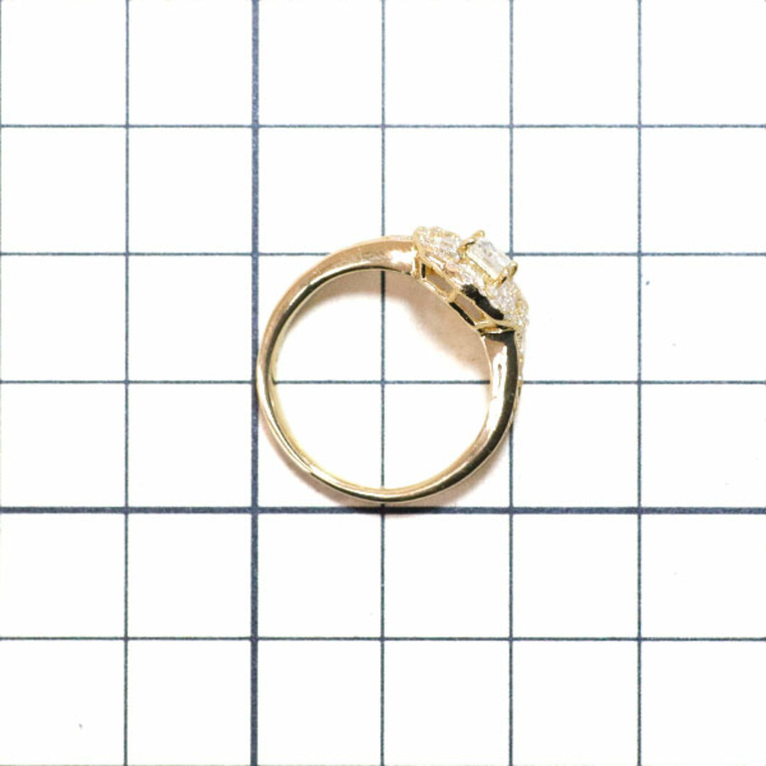 K18YG プリンセスカット ダイヤモンド リング 0.356ct D0.83ctの K18YG プリンセスカット ダイヤモンド リング 0.356ct D0.83ctの
