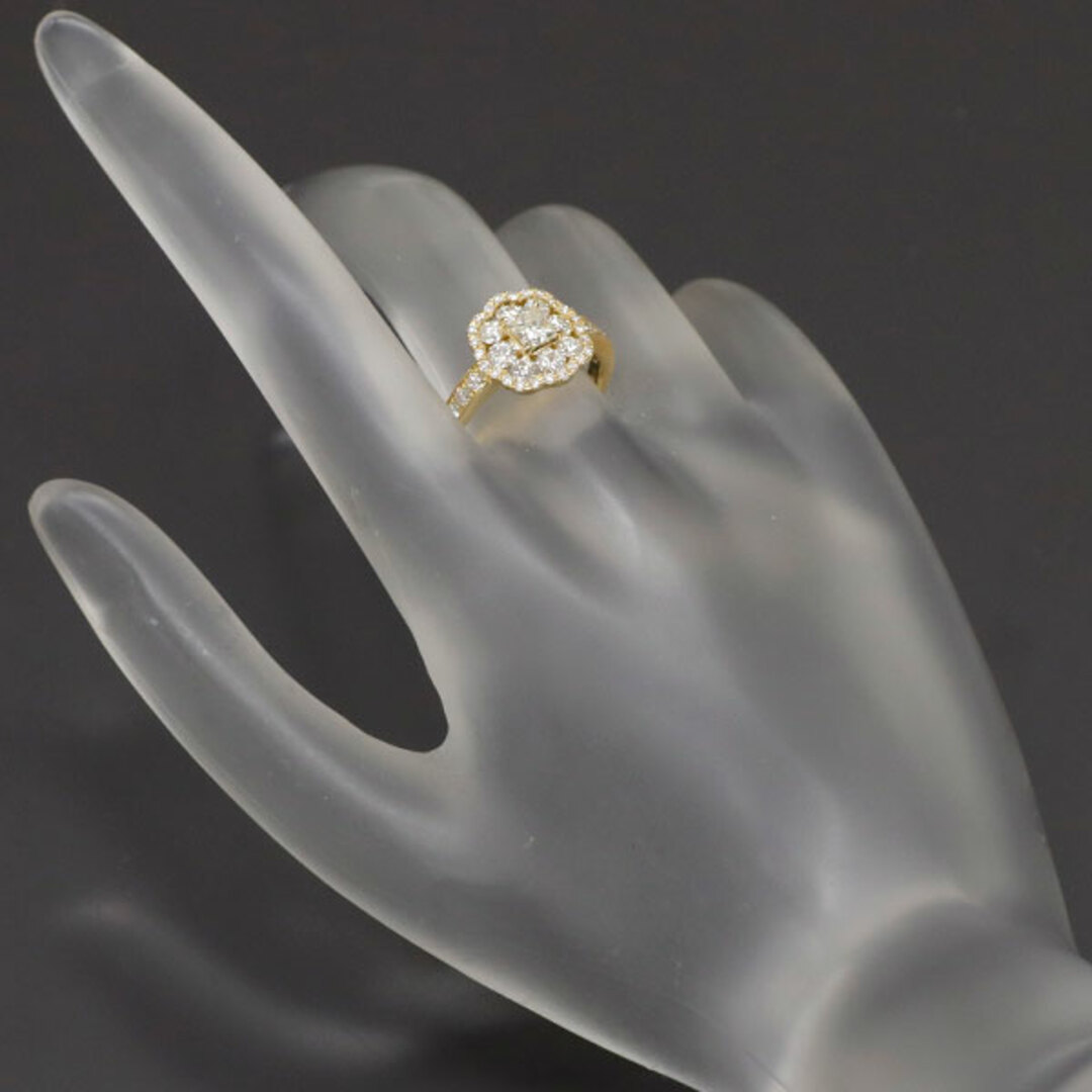 K18YG プリンセスカット ダイヤモンド リング 0.356ct D0.83ctの K18YG プリンセスカット ダイヤモンド リング 0.356ct D0.83ctの
