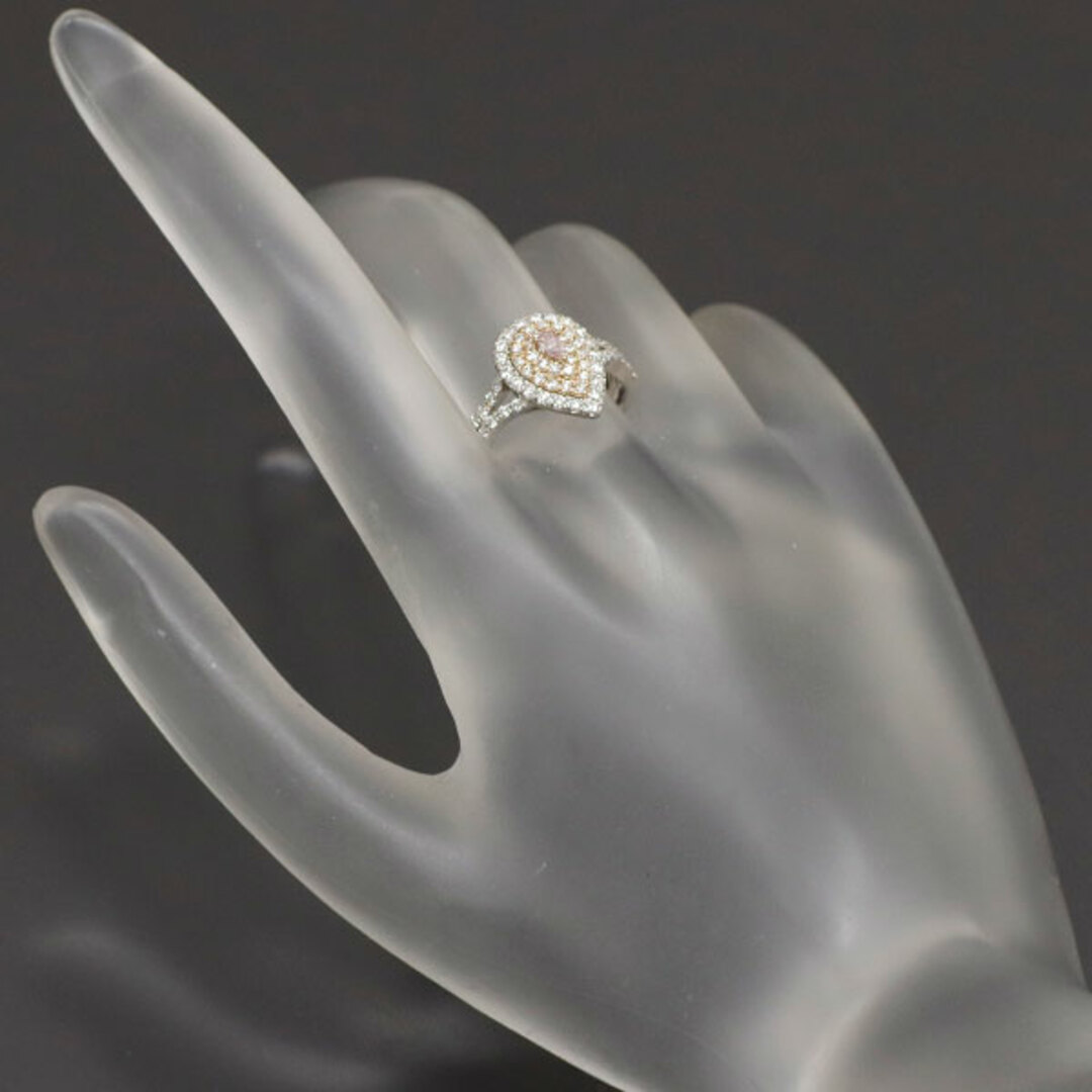 希少 Pt900/K18PG 天然ピンク ダイヤモンド リング 0.082ct D0 希少 Pt900/K18PG 天然ピンク ダイヤモンド リング 0.082ct D0