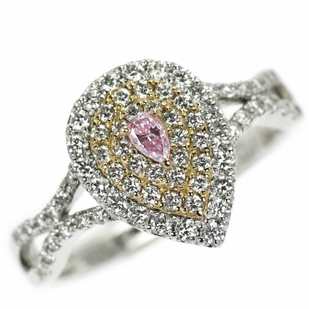 希少 Pt900/K18PG 天然ピンク ダイヤモンド リング 0.082ct D0 希少 Pt900/K18PG 天然ピンク ダイヤモンド リング 0.082ct D0
