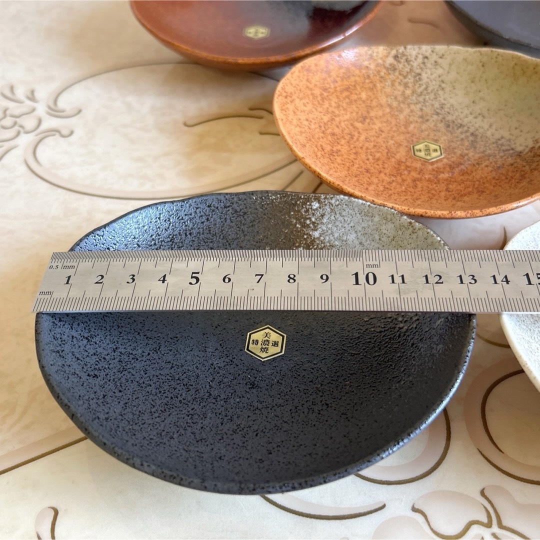 美濃焼 - 美濃焼 五彩 楕円皿揃 5枚セット 銘々皿 取り皿 小鉢 美濃焼 - 美濃焼 五彩 楕円皿揃 5枚セット 銘々皿 取り皿 小鉢