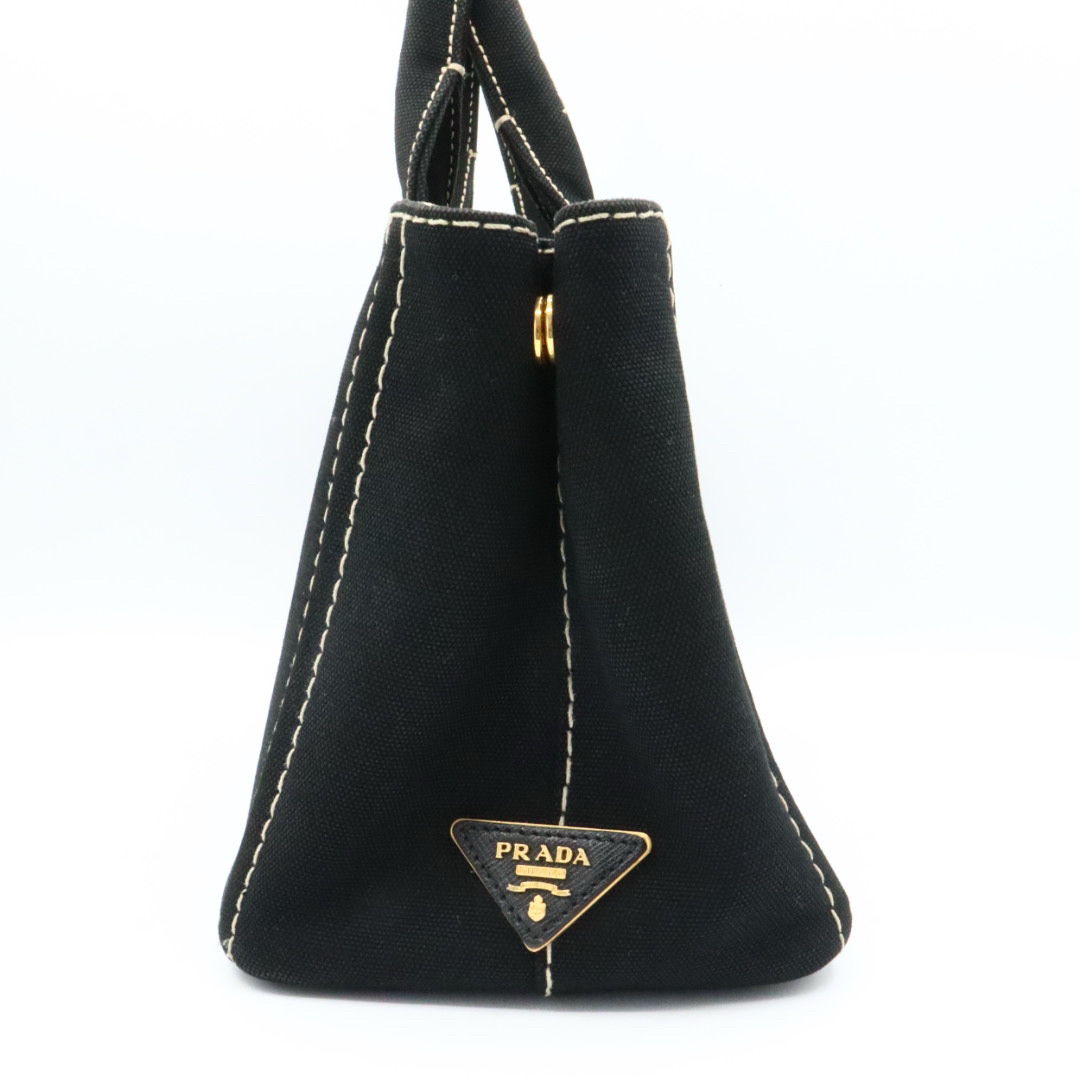 PRADA - 美品 プラダ キャンバス ハンドバッグ カナパ 三角ロゴ PRADA - 美品 プラダ キャンバス ハンドバッグ カナパ 三角ロゴ