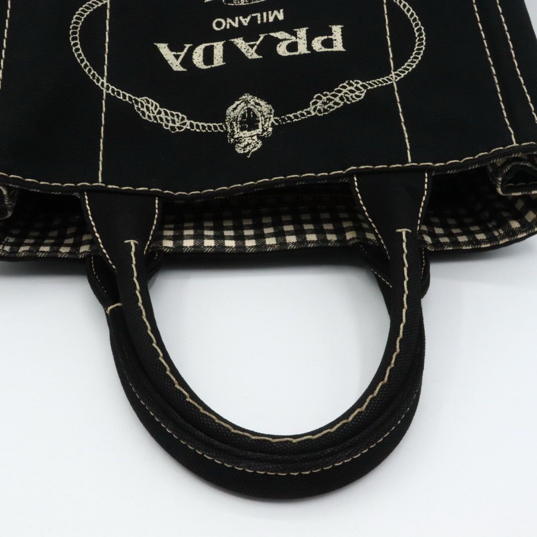 PRADA - 美品 プラダ キャンバス ハンドバッグ カナパ 三角ロゴ PRADA - 美品 プラダ キャンバス ハンドバッグ カナパ 三角ロゴ