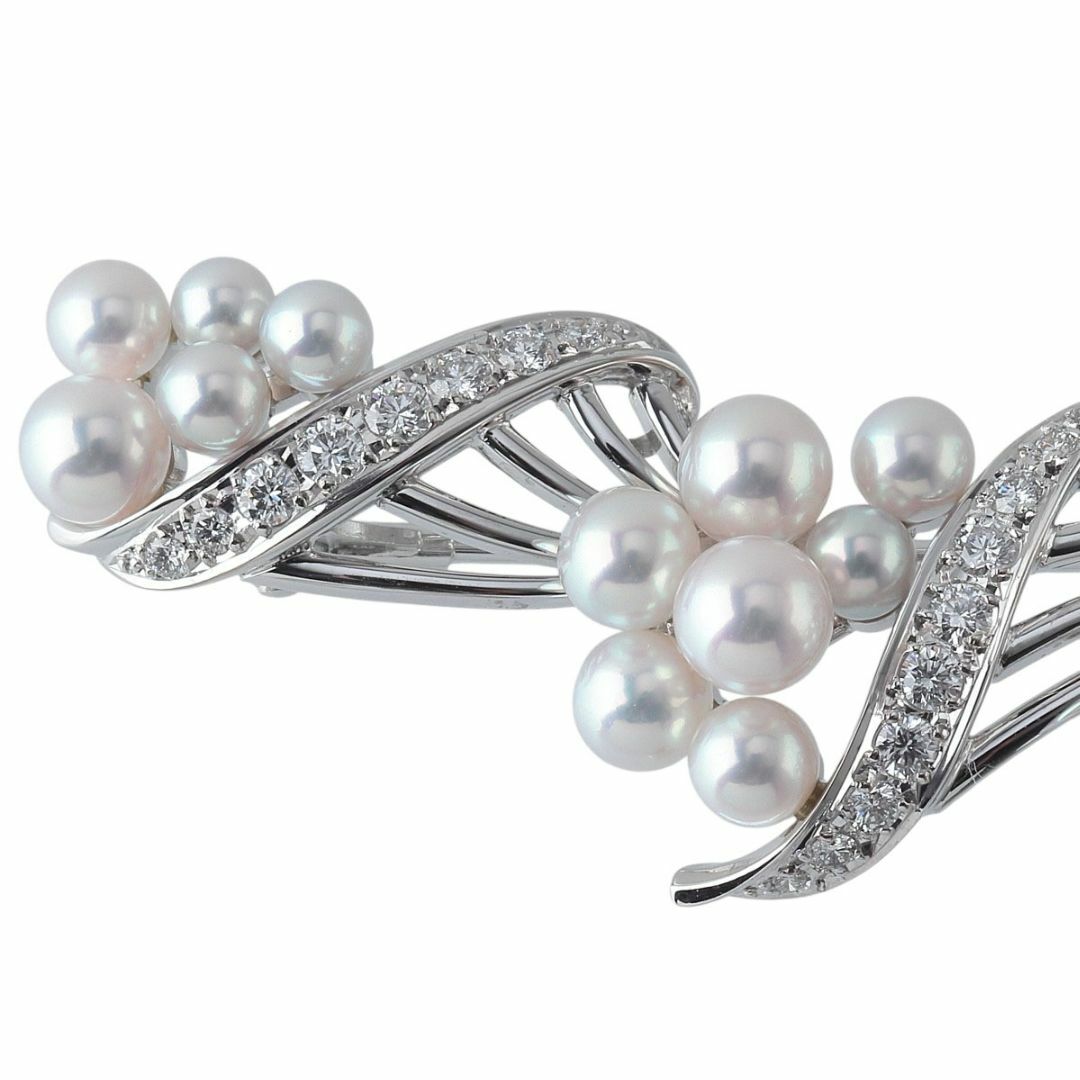 MIKIMOTO - ミキモト パール ダイヤ ブローチ 0.71ct K18WG MIKIMOTO - ミキモト パール ダイヤ ブローチ 0.71ct K18WG