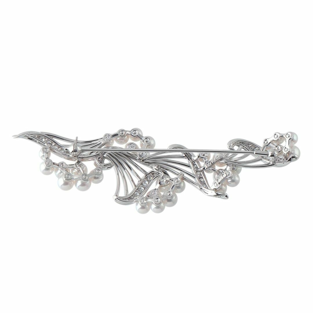 MIKIMOTO - ミキモト パール ダイヤ ブローチ 0.71ct K18WG MIKIMOTO - ミキモト パール ダイヤ ブローチ 0.71ct K18WG