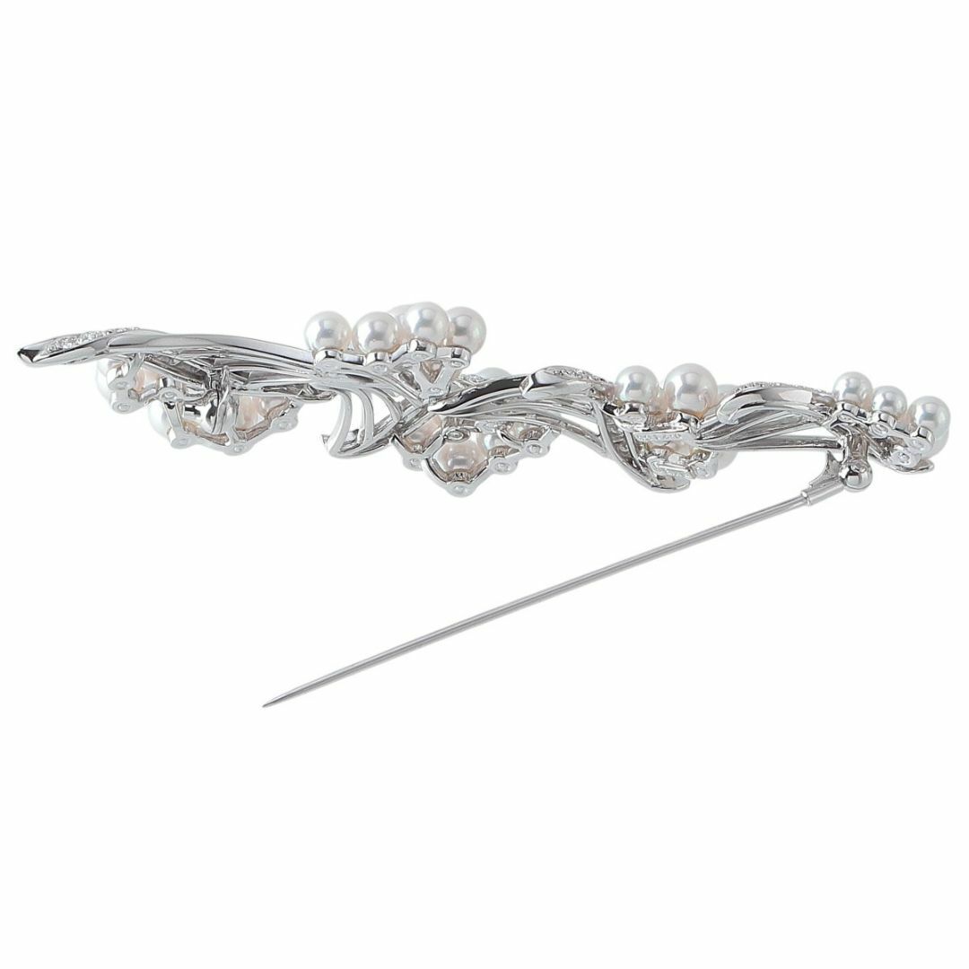 MIKIMOTO - ミキモト パール ダイヤ ブローチ 0.71ct K18WG MIKIMOTO - ミキモト パール ダイヤ ブローチ 0.71ct K18WG
