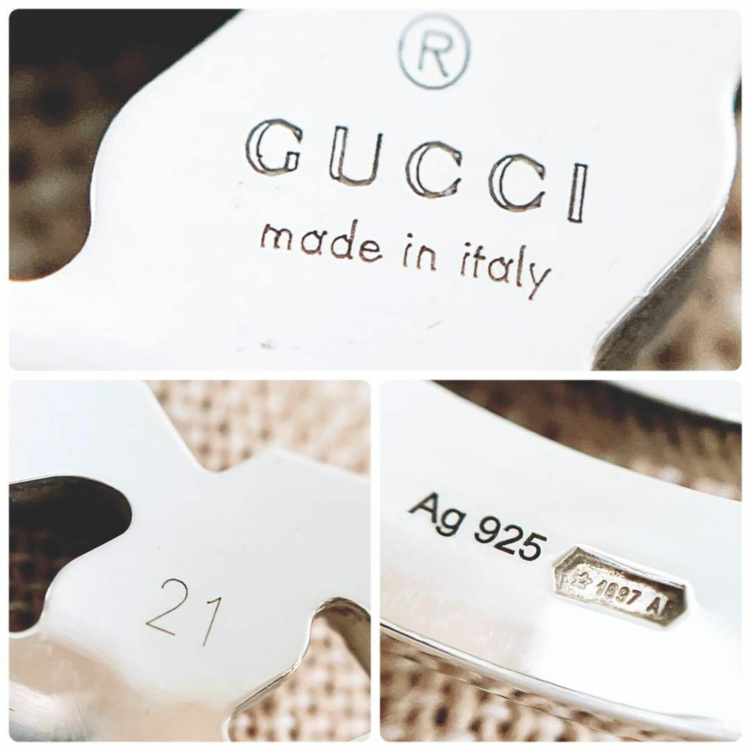 GUCCI - 洗浄済*グッチ GUCCI 925 リング 指輪 シルバー メンズ GUCCI - 洗浄済*グッチ GUCCI 925 リング 指輪 シルバー メンズ