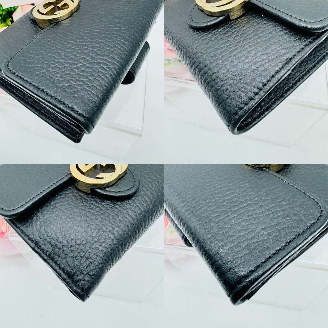 GUCCI - GUCCI グッチ インターロッキング Wホック 二つ折り財布 GUCCI - GUCCI グッチ インターロッキング Wホック 二つ折り財布