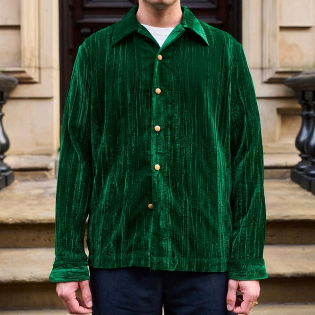 Sefr セファー 24SS LOU OVERSHIRTS クラッシュベロアオーバー Sefr セファー 24SS LOU OVERSHIRTS クラッシュベロアオーバー