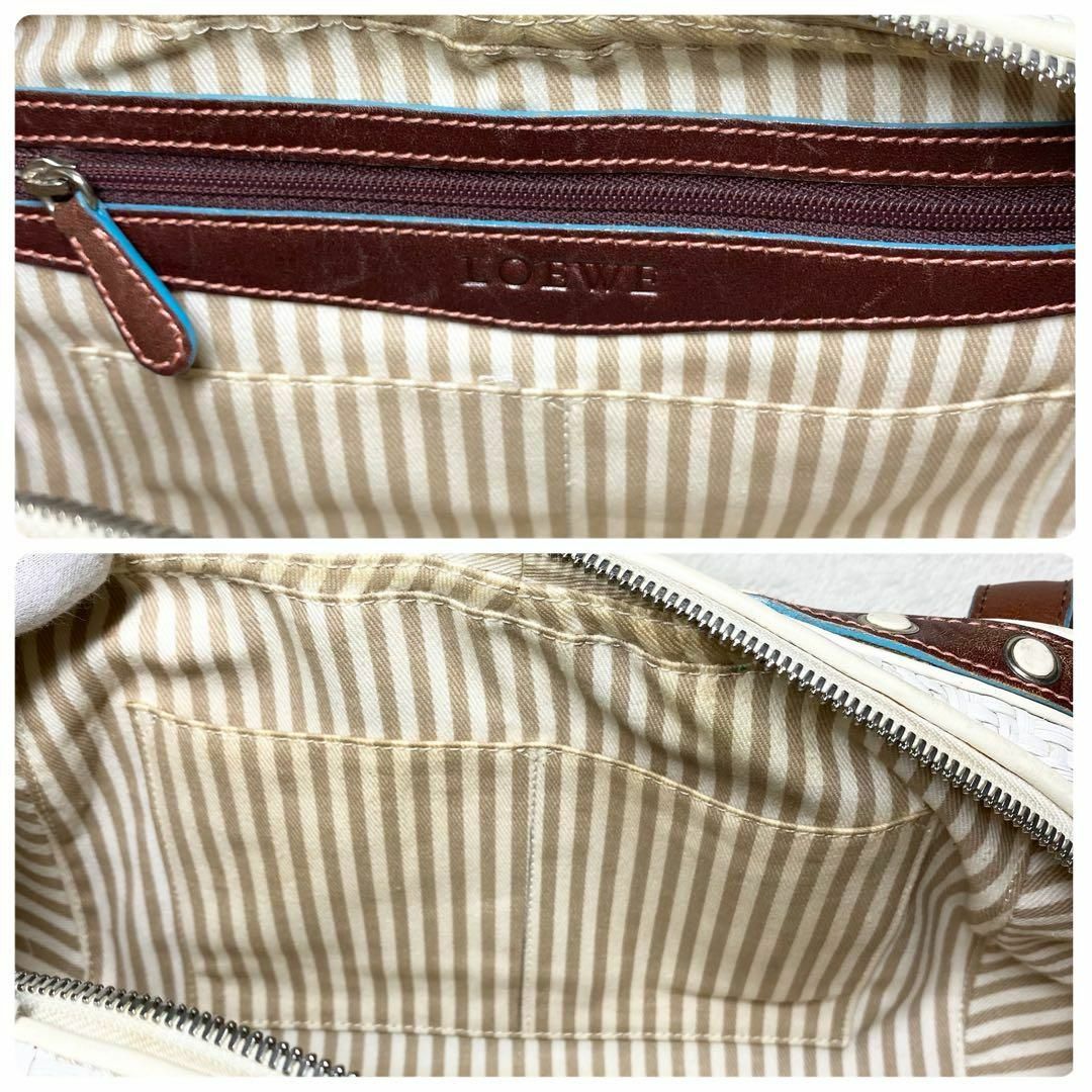 LOEWE - 美品 激レア ロエベ ハンドバッグ編み込み レザー