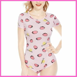 ❤️これからの暑い夏に❤️ いちご 大人用 ロンパース 3XL ピンク