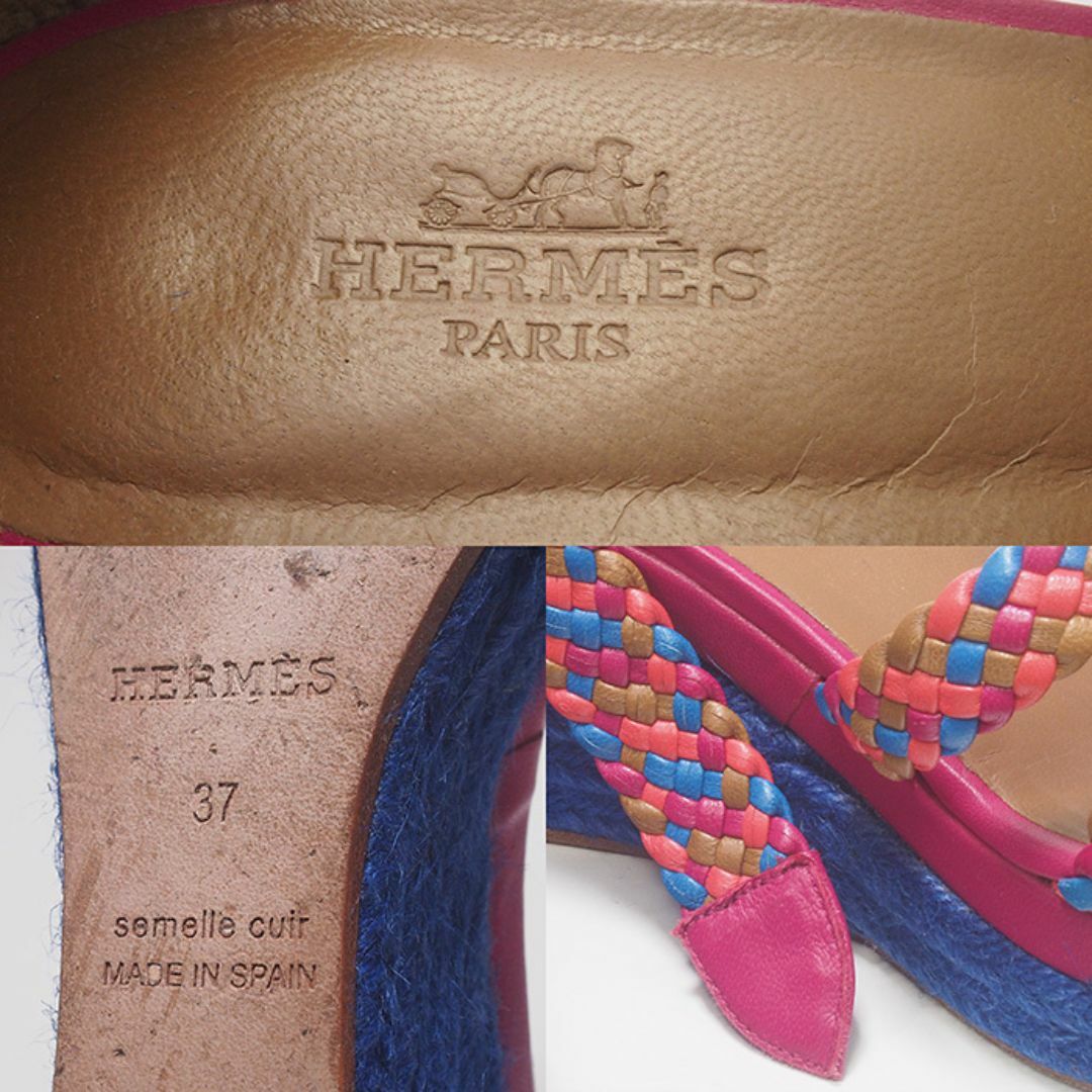 HERMES - エルメス HERMES イネス エスパドリーユ ウェッジ HERMES - エルメス HERMES イネス エスパドリーユ ウェッジ