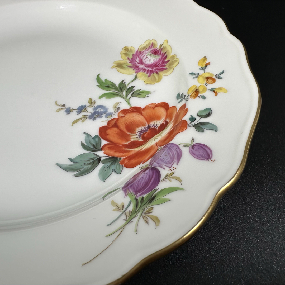 MEISSEN - 美品 マイセン5つ花 キンポウゲ プレート18cm1枚、1級 MEISSEN - 美品 マイセン5つ花 キンポウゲ プレート18cm1枚、1級