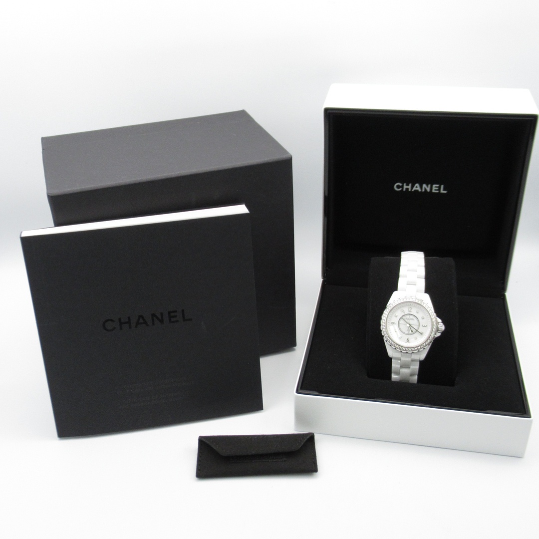 CHANEL - CHANEL シャネル 腕時計 J12 ダイヤベゼル/8Pダイヤの CHANEL - CHANEL シャネル 腕時計 J12 ダイヤベゼル/8Pダイヤの