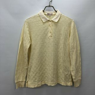 【DAKS ENGLAND】ダックス イングランド　トップス　ポロシャツ　長袖　黄色系　イエロー　Mサイズ　メンズ(ポロシャツ)