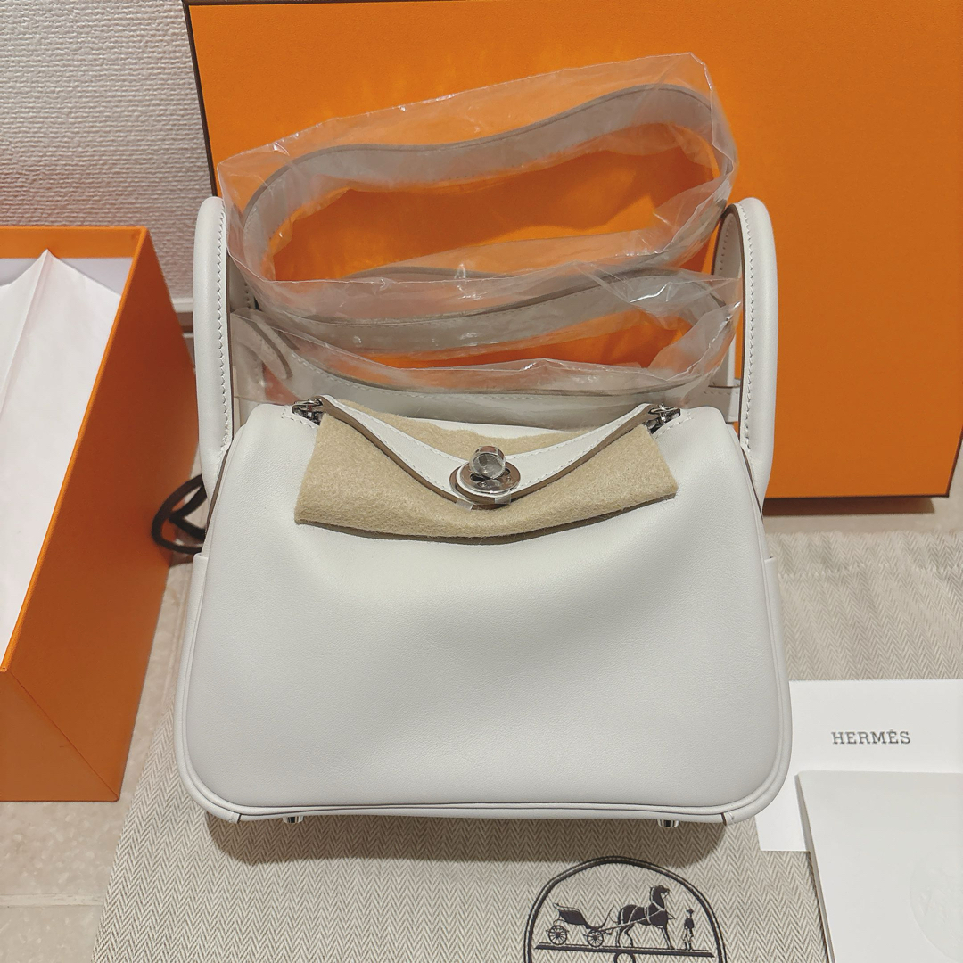 HERMES - 新品未使用 エルメス リンディミニ グリペール×グリ HERMES - 新品未使用 エルメス リンディミニ グリペール×グリ