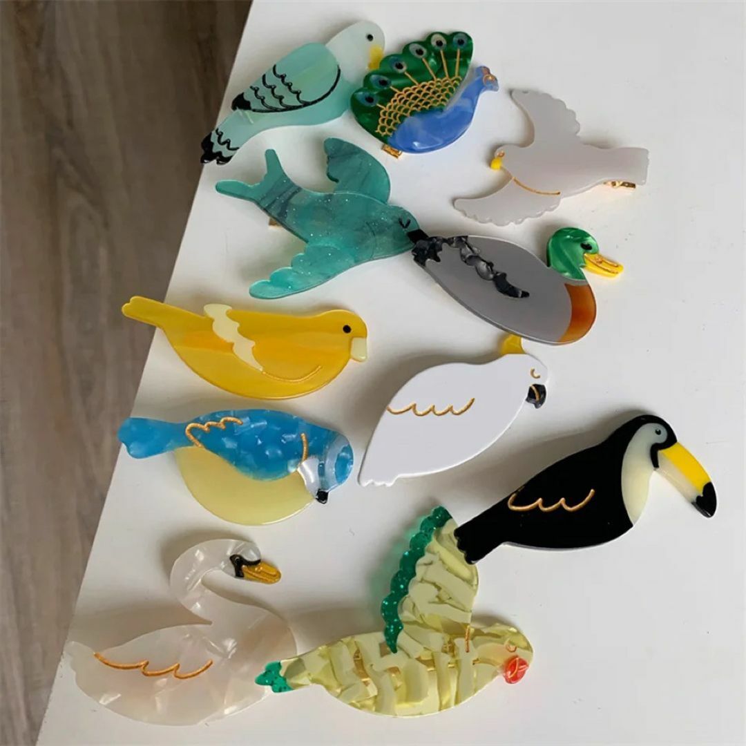 Swan Hair Claw 白鳥 スワン 鳥 ミニヘアクリップ ヘアピンの Swan Hair Claw 白鳥 スワン 鳥 ミニヘアクリップ ヘアピンの