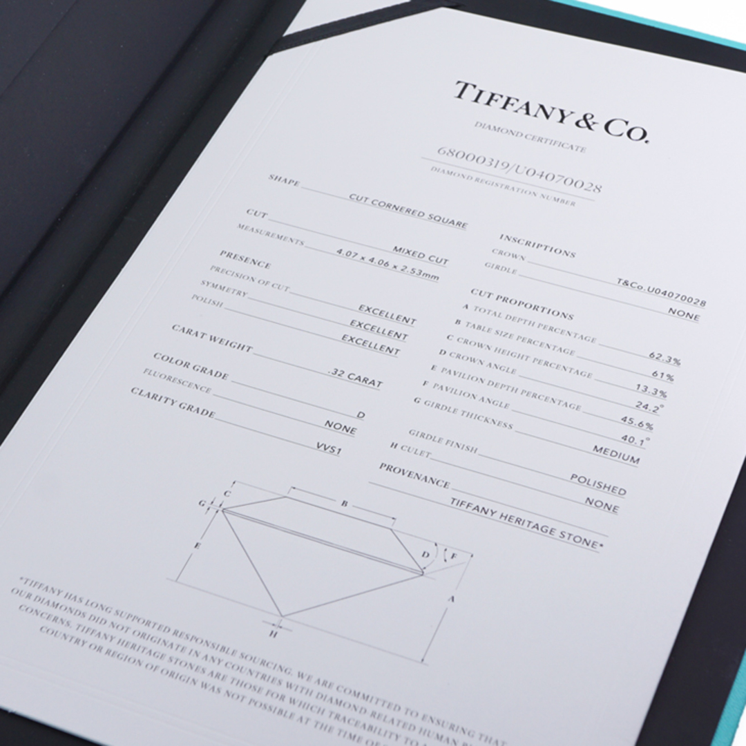 Tiffany & Co. - ティファニー プリンセス カット ダイヤモンド Tiffany & Co. - ティファニー プリンセス カット ダイヤモンド