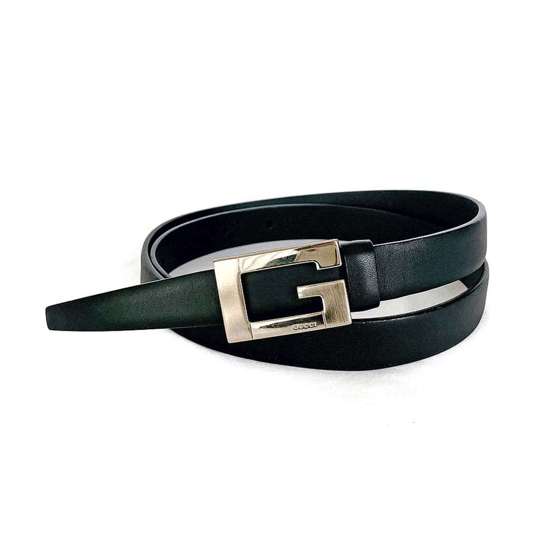 GUCCI - GUCCI グッチ Gバックル レザー 本革 ベルト ブラック GUCCI - GUCCI グッチ Gバックル レザー 本革 ベルト ブラック