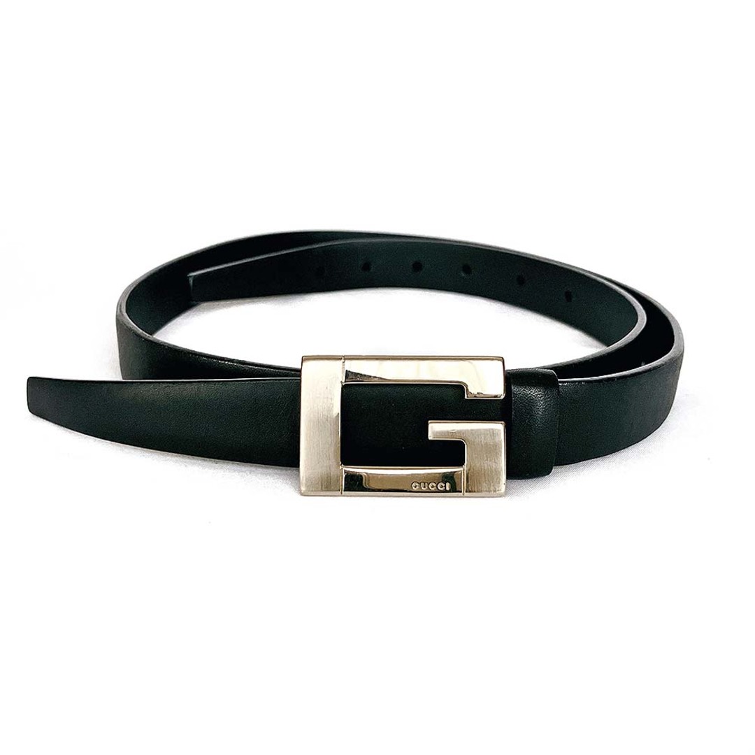 GUCCI - GUCCI グッチ Gバックル レザー 本革 ベルト ブラック GUCCI - GUCCI グッチ Gバックル レザー 本革 ベルト ブラック
