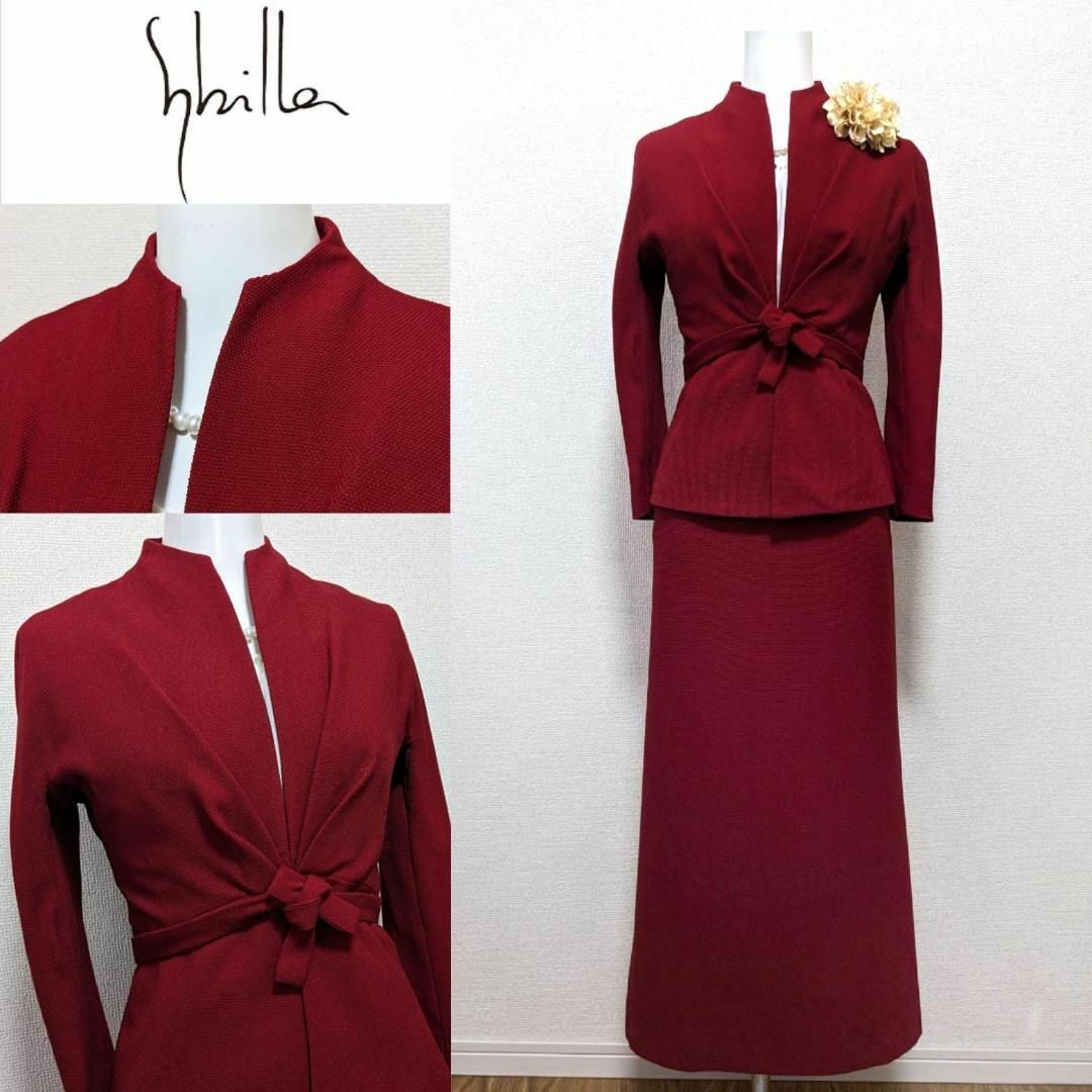 Sybilla - ⁑◇【美品】シビラ セレモニースーツ 鮮やかな赤の Sybilla - ⁑◇【美品】シビラ セレモニースーツ 鮮やかな赤の