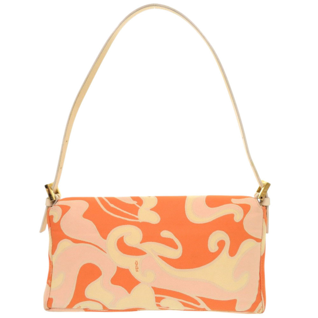 FENDI - 美品 フェンディ FF金具 キャンバス オレンジ ベージュ FENDI - 美品 フェンディ FF金具 キャンバス オレンジ ベージュ