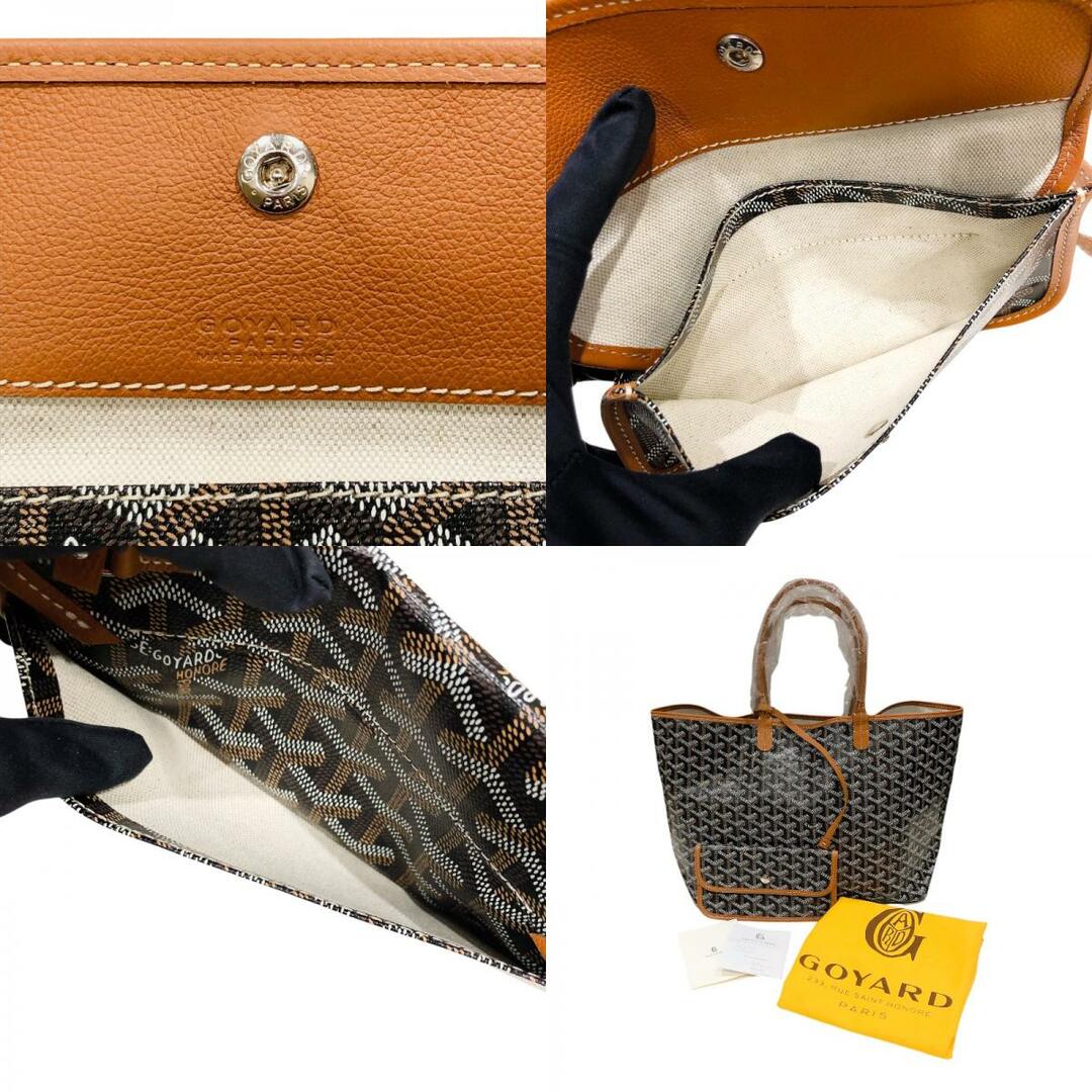 GOYARD - ゴヤール GOYARD サンルイPM ブラウン PVC/レザー GOYARD - ゴヤール GOYARD サンルイPM ブラウン PVC/レザー