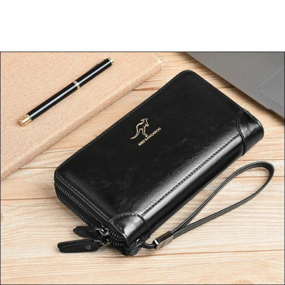 ◇◇◇ SALE ◇◇◇ 新品 大容量 ダブルジップ 長財布 ブラック ◇◇◇ SALE ◇◇◇ 新品 大容量 ダブルジップ 長財布 ブラック