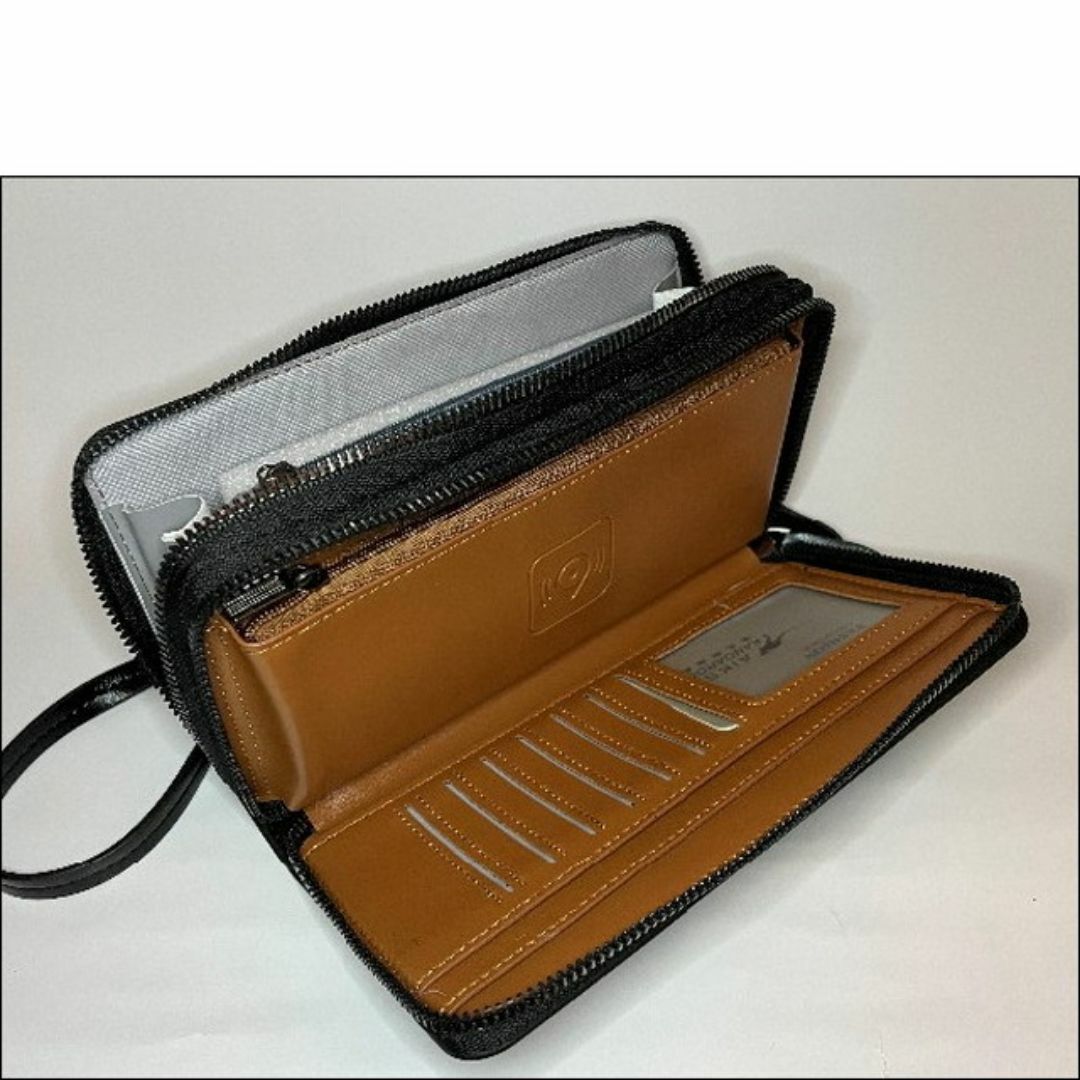 ◇◇◇ SALE ◇◇◇ 新品 大容量 ダブルジップ 長財布 ブラック ◇◇◇ SALE ◇◇◇ 新品 大容量 ダブルジップ 長財布 ブラック