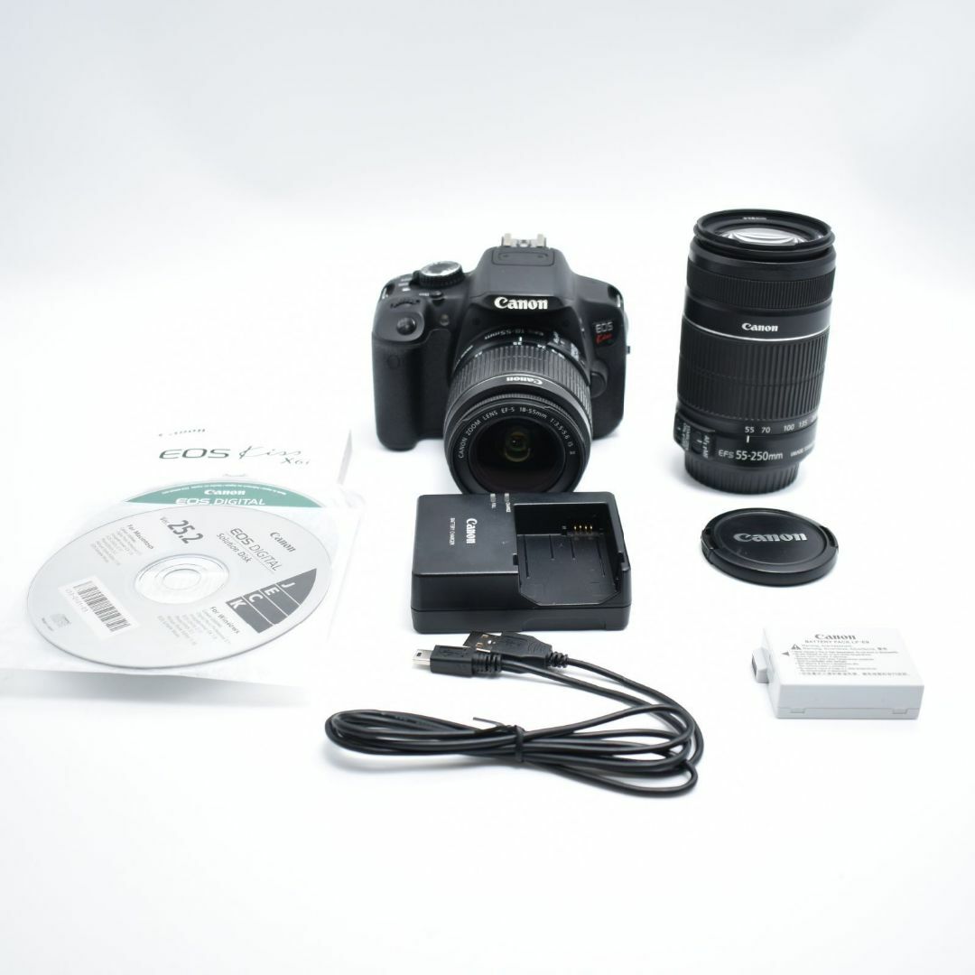 B#7809 Canon EOS Kiss X6i ダブルズームキットの通販 by Makana B#7809 Canon EOS Kiss X6i ダブルズームキットの通販 by Makana
