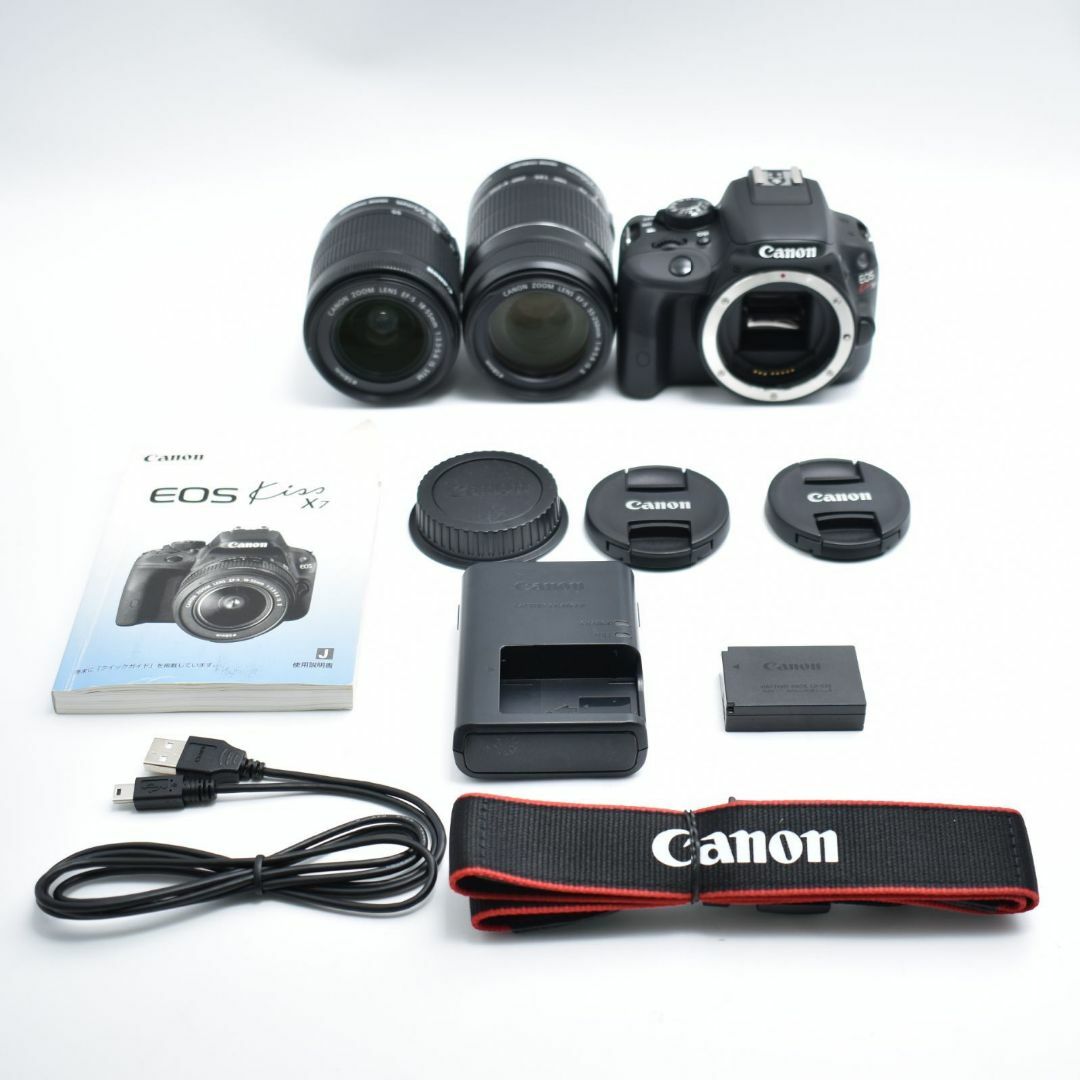 B#7803 Canon EOS Kiss X7 ダブルズームキットの通販 by Makana B#7803 Canon EOS Kiss X7 ダブルズームキットの通販 by Makana