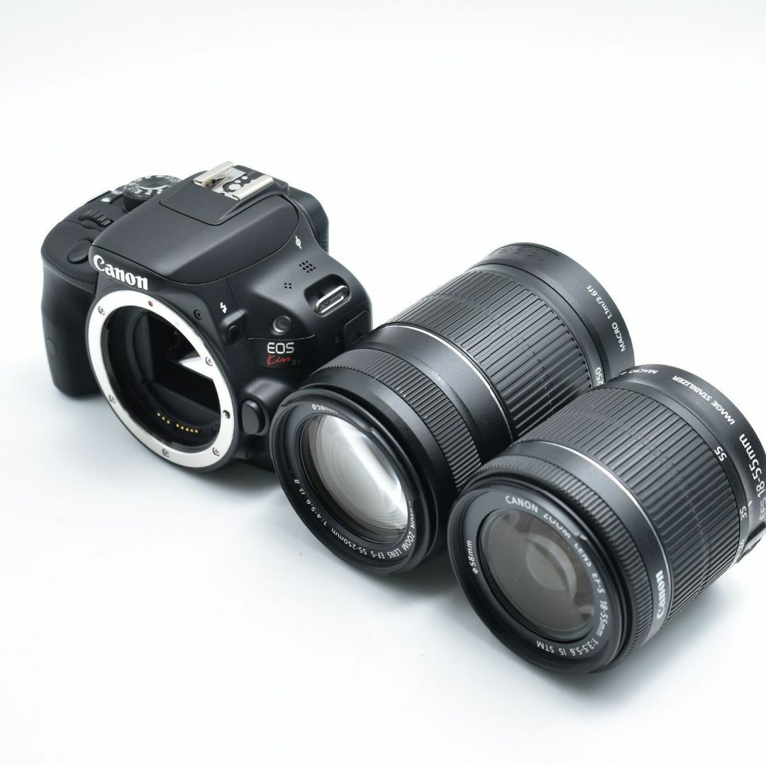 B#7803 Canon EOS Kiss X7 ダブルズームキットの通販 by Makana B#7803 Canon EOS Kiss X7 ダブルズームキットの通販 by Makana