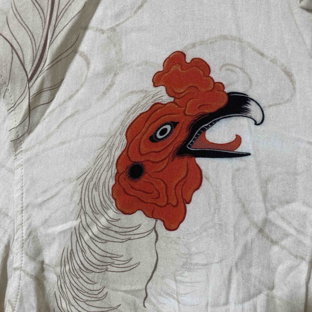 WACKO MARIA - GAKKIN BUDSPOOL 渦軍鶏 L/S アロハシャツ L WACKO MARIA - GAKKIN BUDSPOOL 渦軍鶏 L/S アロハシャツ L