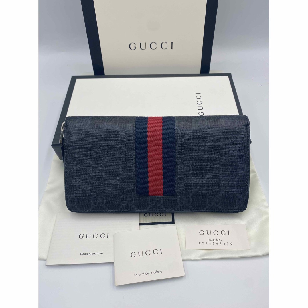 GUCCI - 新品同様‼️ グッチ 長財布 GGスプリーム ニューウェブ GUCCI - 新品同様‼️ グッチ 長財布 GGスプリーム ニューウェブ