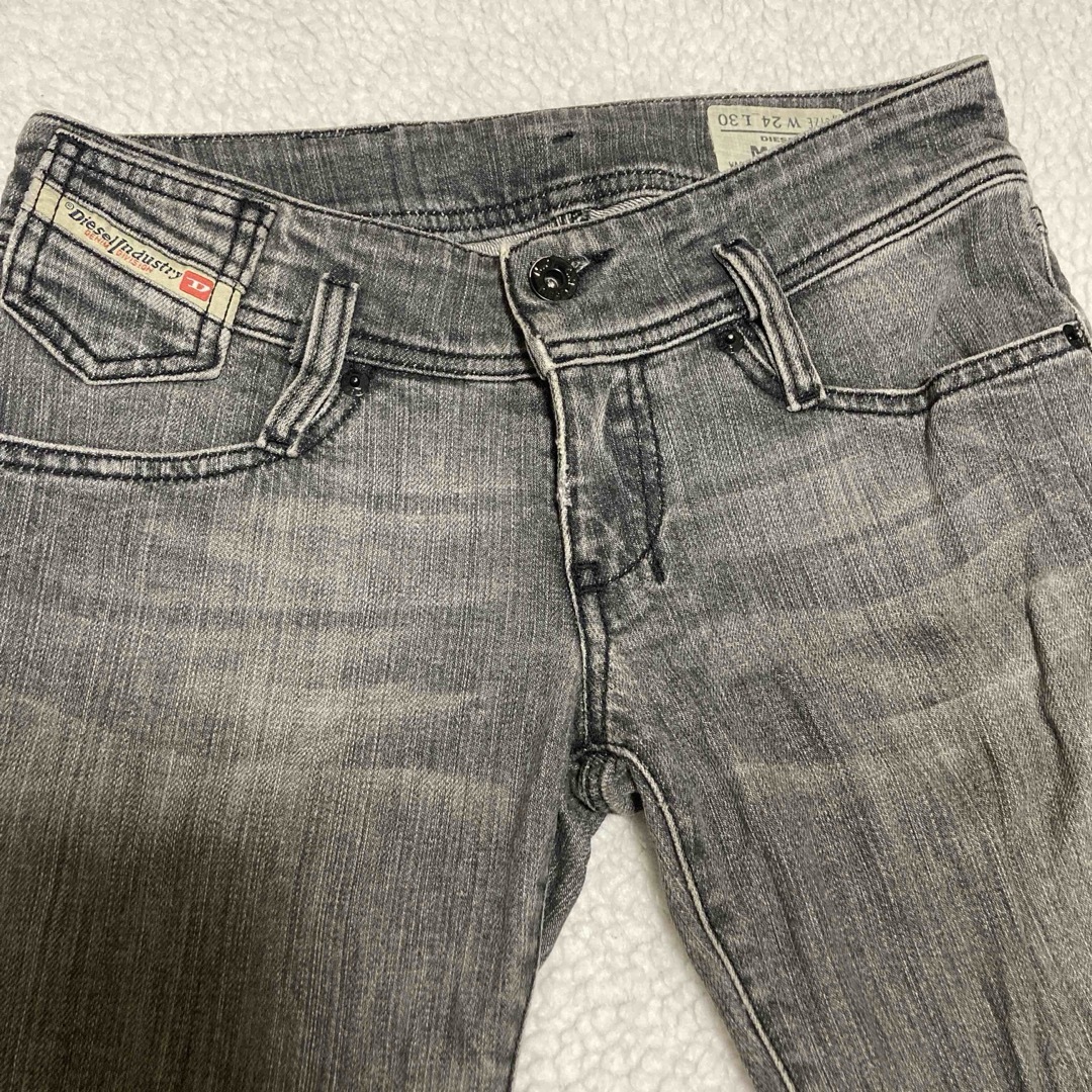 DIESEL - diesel デニム 24 グレーブラック ストレッチ スキニー DIESEL - diesel デニム 24 グレーブラック ストレッチ スキニー