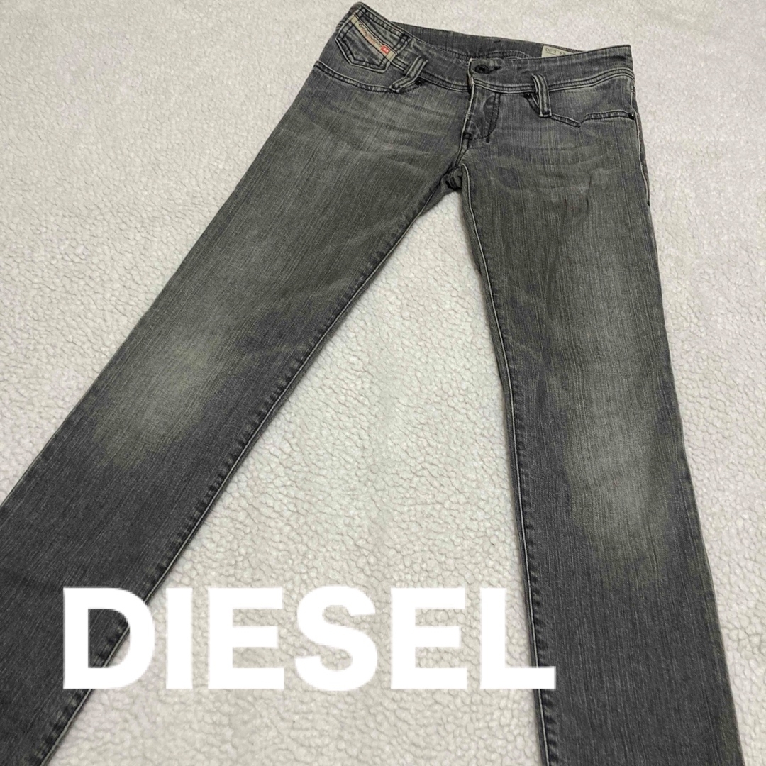DIESEL - diesel デニム 24 グレーブラック ストレッチ スキニー DIESEL - diesel デニム 24 グレーブラック ストレッチ スキニー