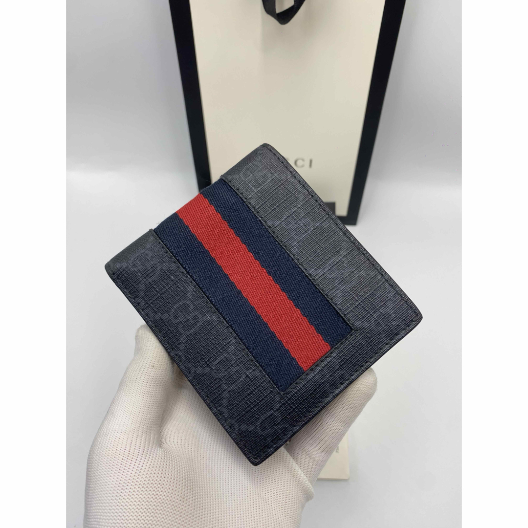 GUCCI - 美品‼️ グッチGUCCI 二つ折り財布 シマレザー シェリー GUCCI - 美品‼️ グッチGUCCI 二つ折り財布 シマレザー シェリー