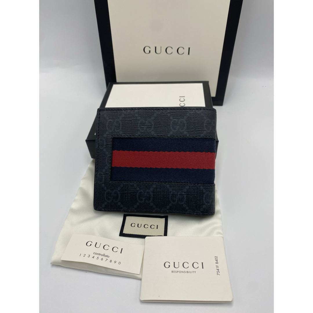 GUCCI - 美品‼️ グッチGUCCI 二つ折り財布 シマレザー シェリー GUCCI - 美品‼️ グッチGUCCI 二つ折り財布 シマレザー シェリー
