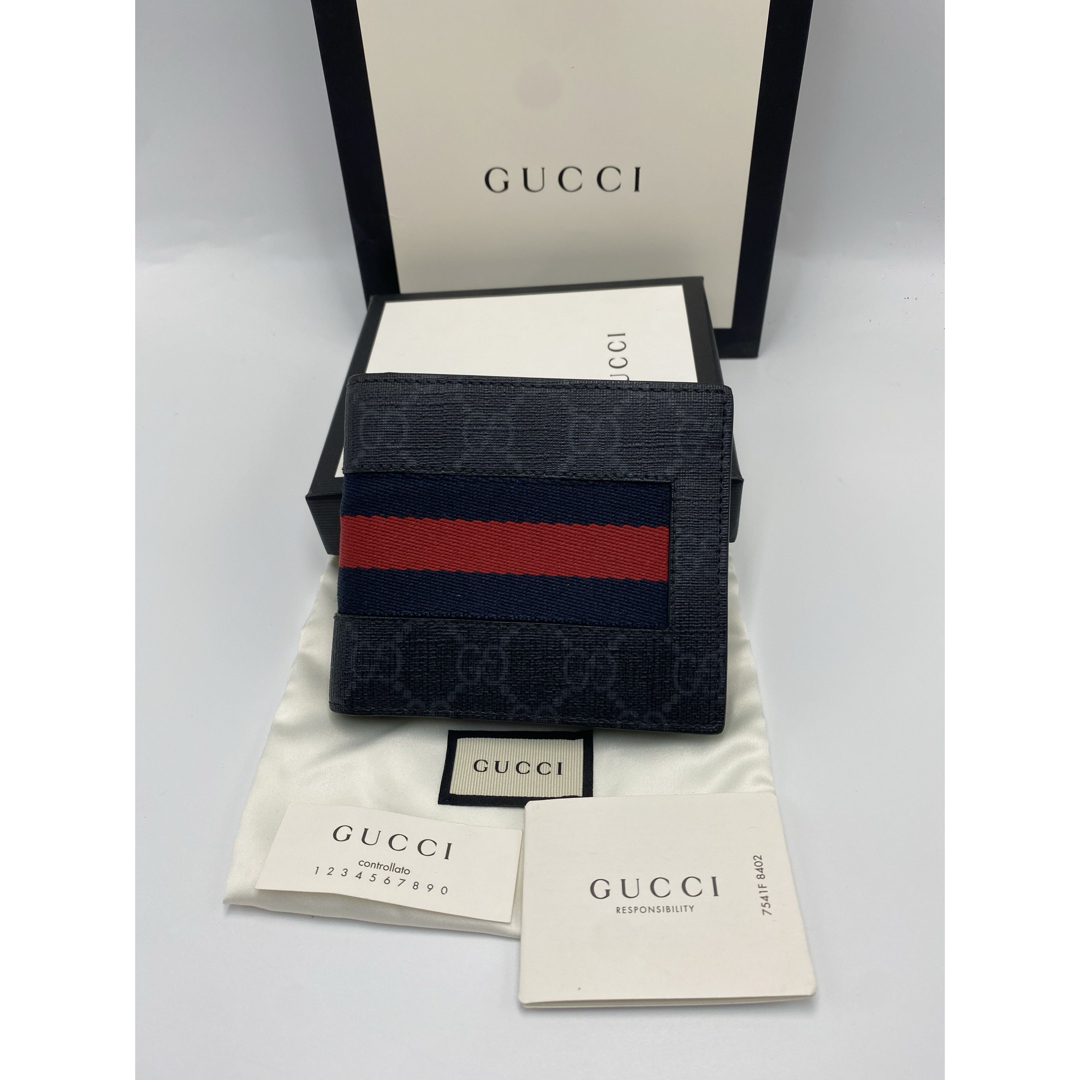 GUCCI - 美品‼️ グッチGUCCI 二つ折り財布 シマレザー シェリー GUCCI - 美品‼️ グッチGUCCI 二つ折り財布 シマレザー シェリー