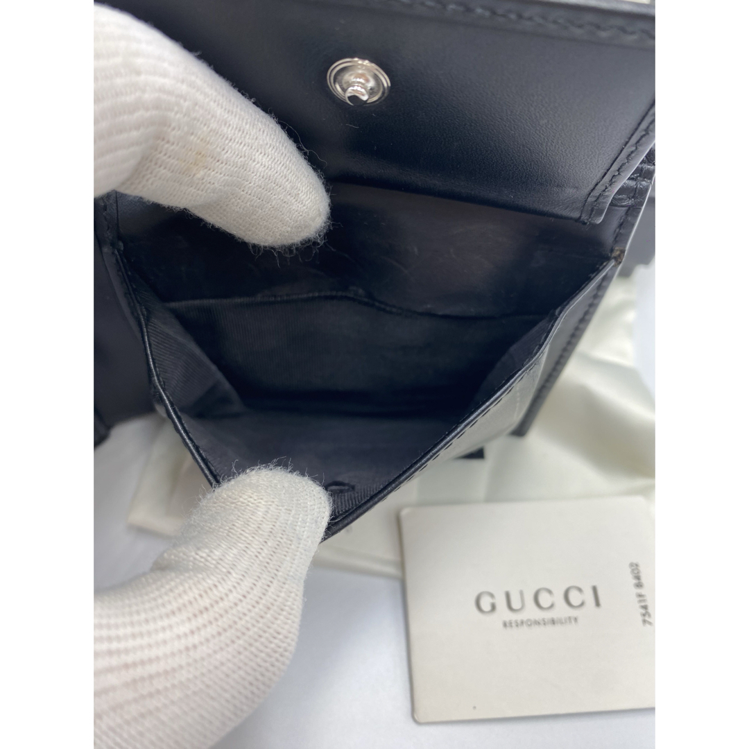 GUCCI - 美品‼️ グッチGUCCI 二つ折り財布 シマレザー シェリー GUCCI - 美品‼️ グッチGUCCI 二つ折り財布 シマレザー シェリー