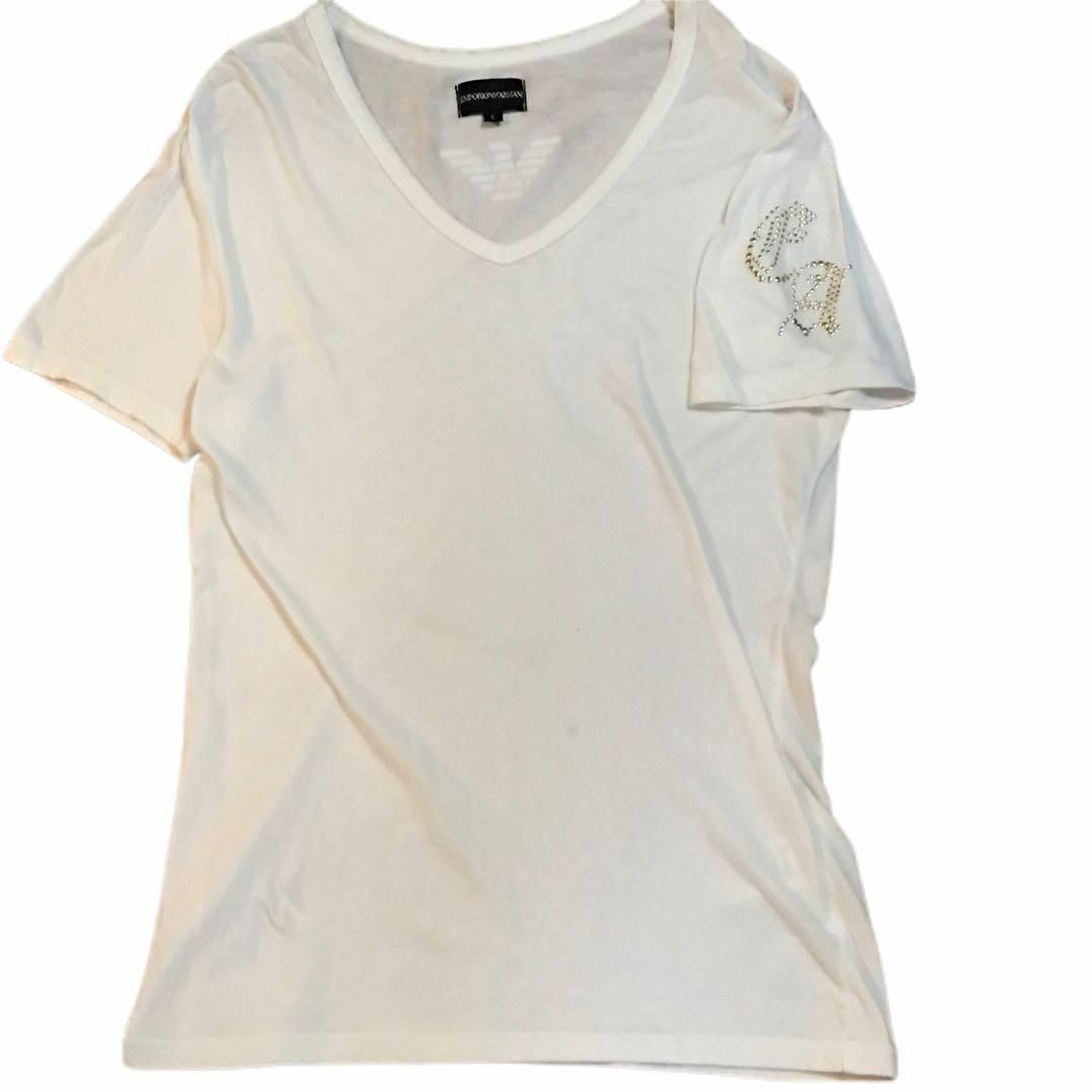 EMPORIO ARMANI - Emporio Armani ラインストーン Tシャツ EMPORIO ARMANI - Emporio Armani ラインストーン Tシャツ
