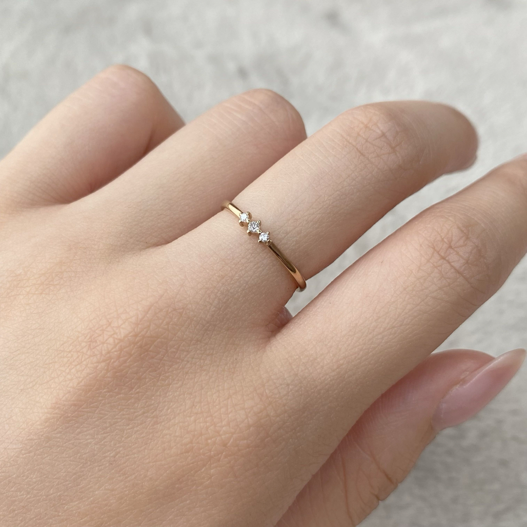 ete - 『ete エテ』 天然ダイヤモンド リング 計0.03ct K18 ete - 『ete エテ』 天然ダイヤモンド リング 計0.03ct K18