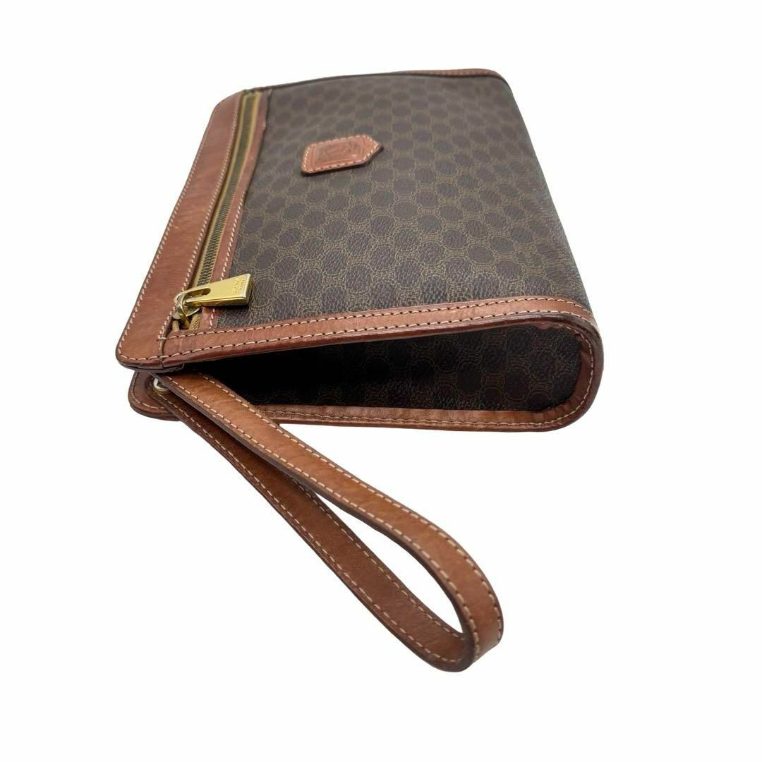 CELINE - CELINE セリーヌ マカダム クラッチバッグ レザー PVC CELINE - CELINE セリーヌ マカダム クラッチバッグ レザー PVC